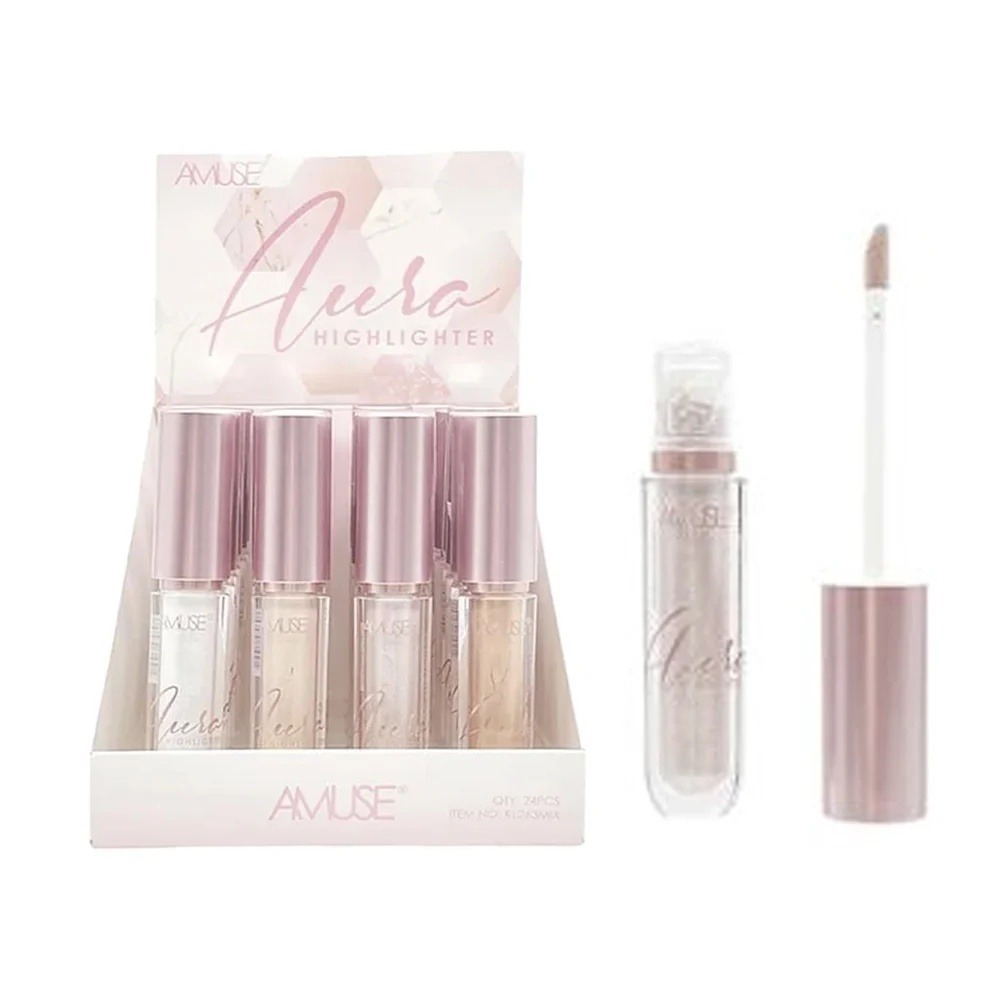 SET‎ of TWO (2) AMUSE Aura Highlighter Liquid Shimmer Glow Makeup Face Body